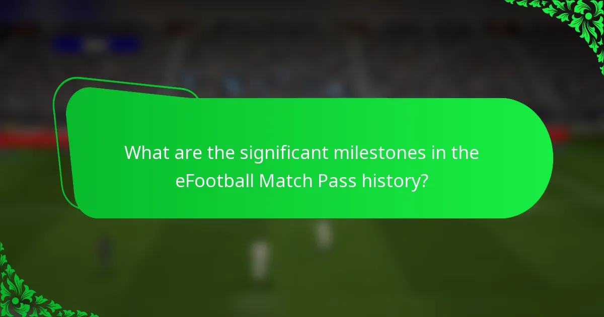 What are the significant milestones in the eFootball Match Pass history?
