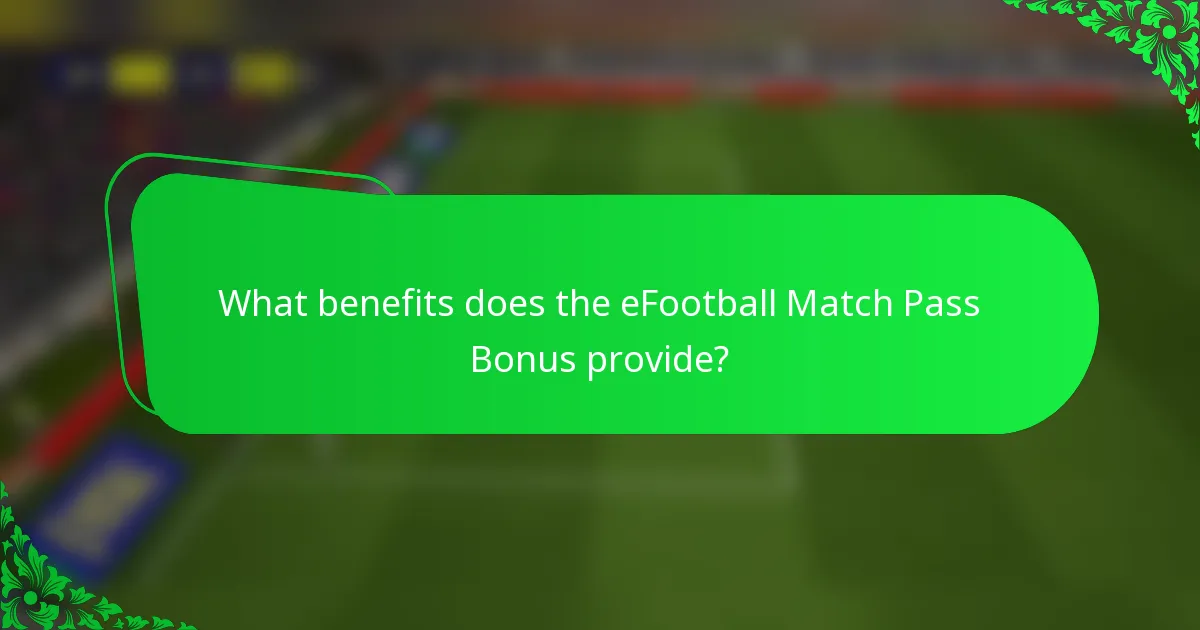 What benefits does the eFootball Match Pass Bonus provide?